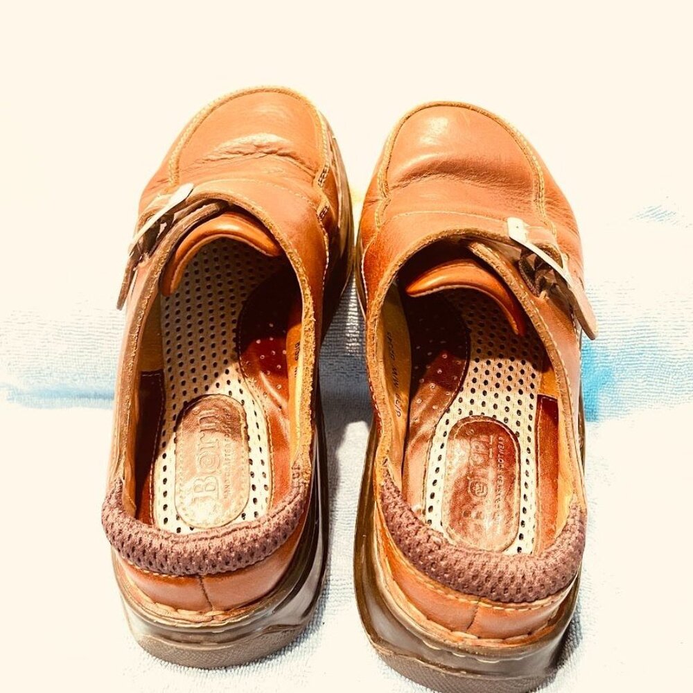 Born Y2K Womens Size 8M/W Leather Slip On Buckle Comfort Loafers Mules Clogs - Picture 6 of 16
